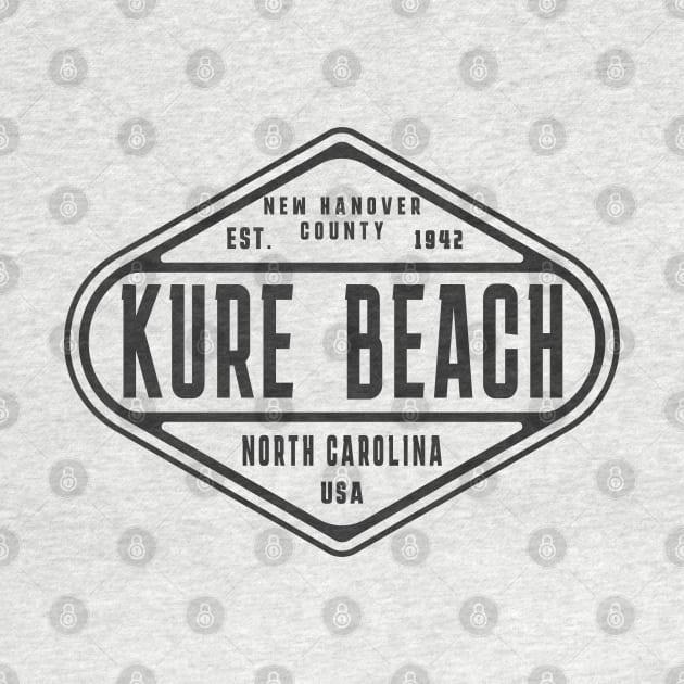 Kure Beach, NC Summertime Weathered Sign by Contentarama